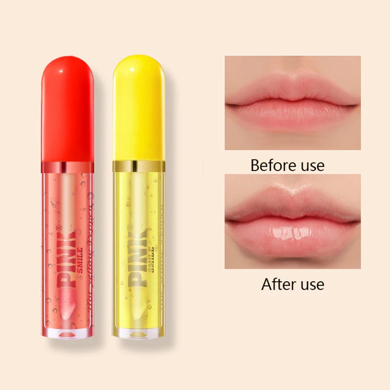 Cherry Pink Mirror Water Lip Gloss Lip Glaze Transparent Glass Lip Oil Waterproof Liquid Lipstick Nude Brown Clear Tint Makeup