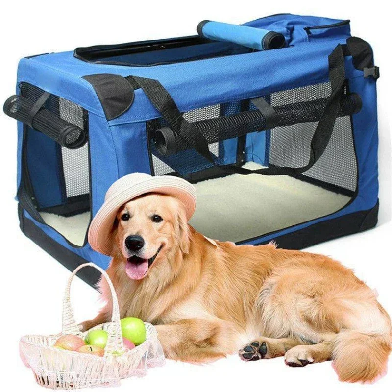 

Vehicle Mounted Large Dog Cage Foldable and Portable Pet Carrier Medium and Large Dogs Pet Nest Pet Luggage Cat Cage Travel Box