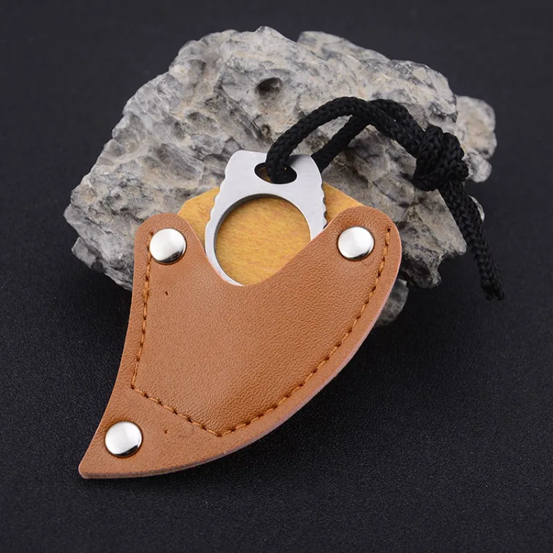 For Outdoor Camping Hiking Daily Emergency Use Portable Stainless Steel Mini Survival Pocket Knife Keychain Tool