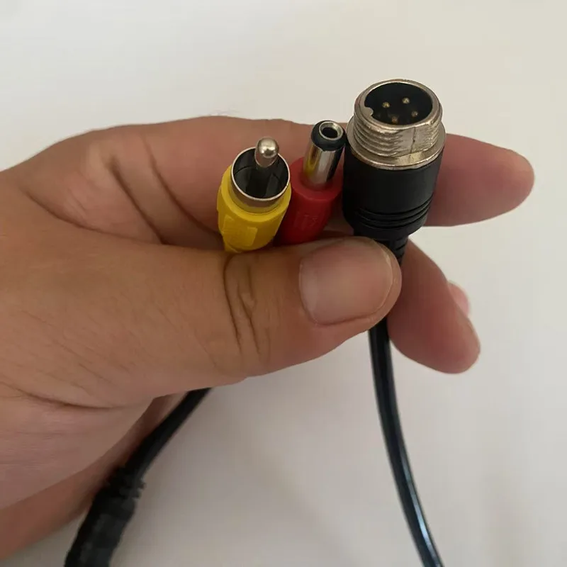 4Pin رأس الطيران ذكر/أنثى إلى RCA تيار مستمر كابل محول القابس محول لشاشة الكاميرا الخلفية للسيارة