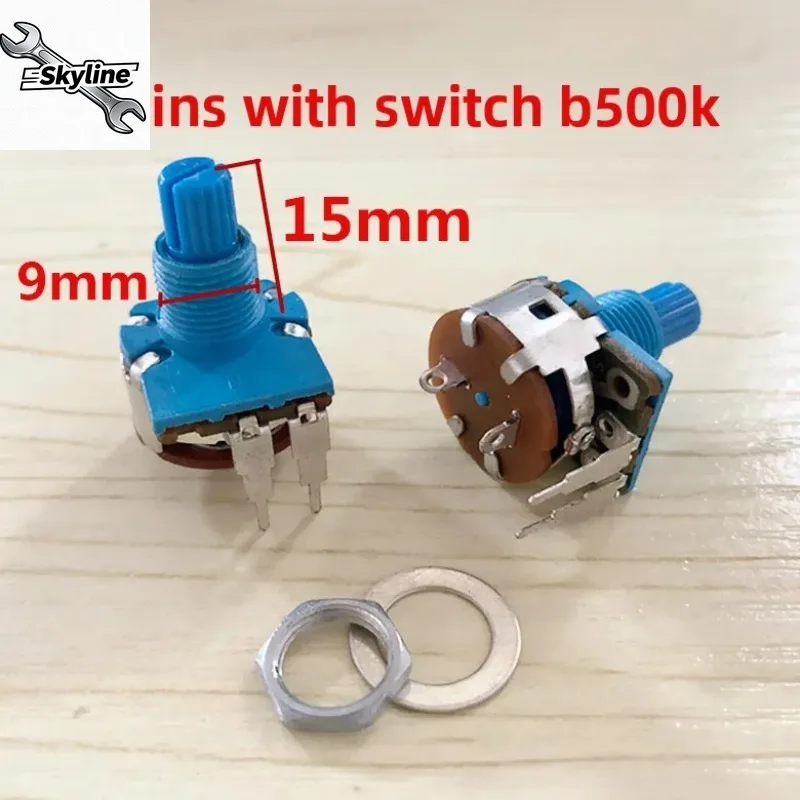1pcs 149 Table Lamp Dimmer Potentiometer B100K B500K with Switch Potentiometer 2-bend Pin 3-bend Pin Knob Switch