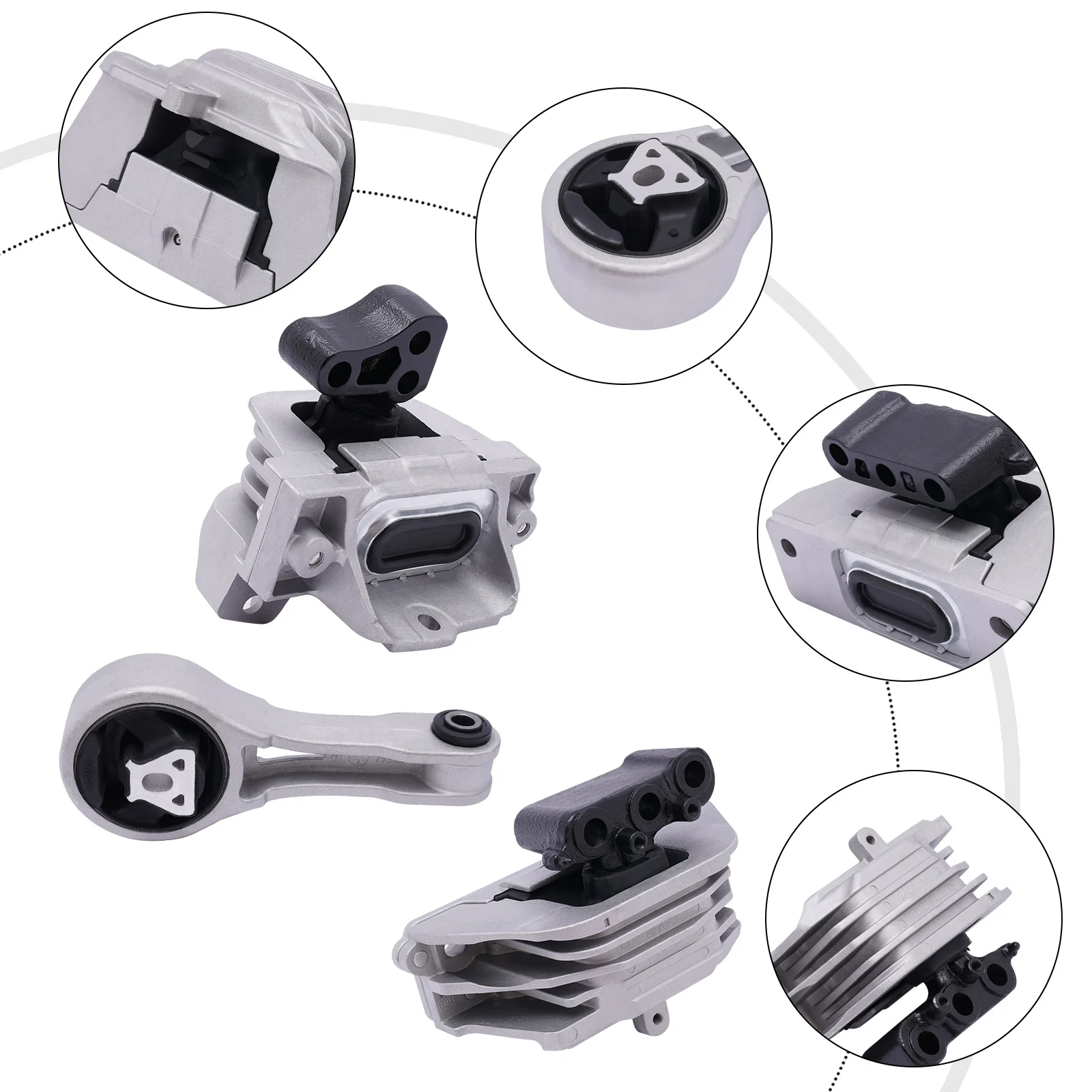 

Silver 3 Set For Dodge Journey 2.4L 2011 2012 2013 2014 2015 2016 Engine Motor & Trans Mount Mounting