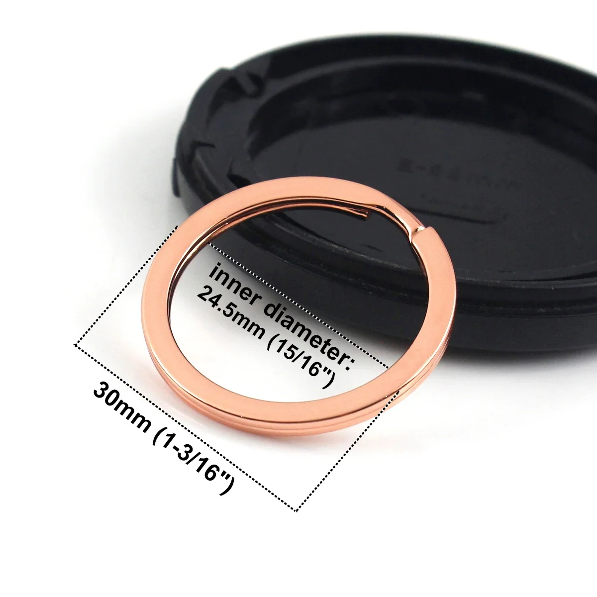 5/10pcs Metal Alloy Key Rings 30mm Round Key Chains Flat Line Split Rings Keyring for Jewelry Making Keychain Findings Accessory