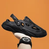 Breathable Slip-On Men's Sandals Korean Style Two-Use EVA Beach Shoes Anti-Slip Wear-Resistant Summer Soft-Soled Flip Flops