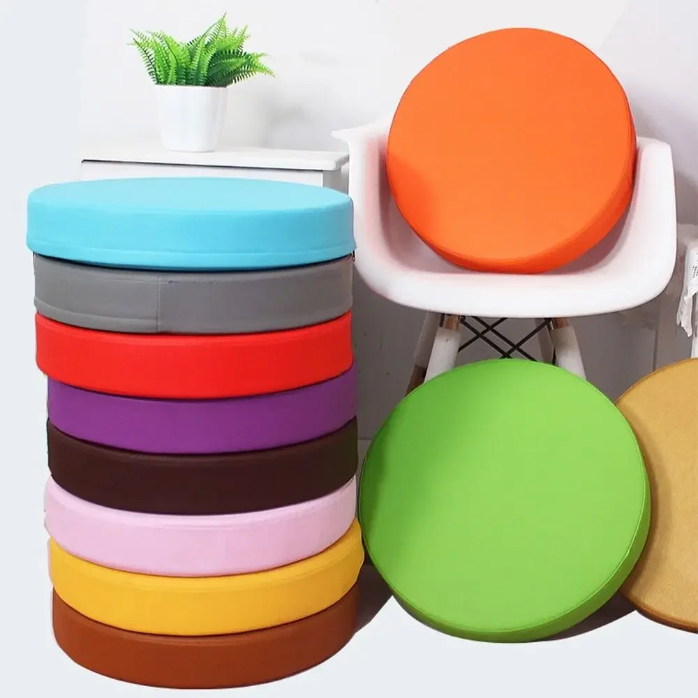 Practical Japanese Style Leather Round Cushion Thicken Soft Upholstered Cushion Washable Waterproof Sponge Cushion for Home