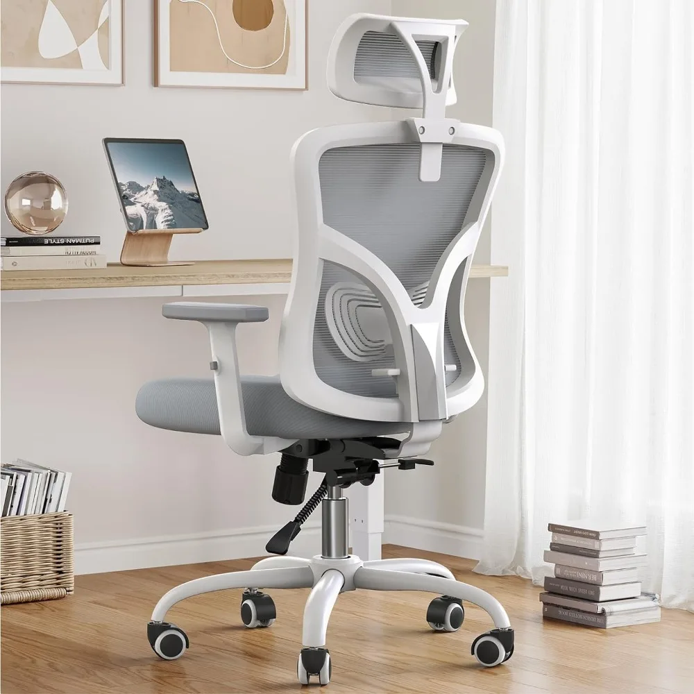 

Office Chair, with 2'' Adjustable Lumbar Support, Backrest 135° Freely Locking and Rocking, Computer Chair for Home Office