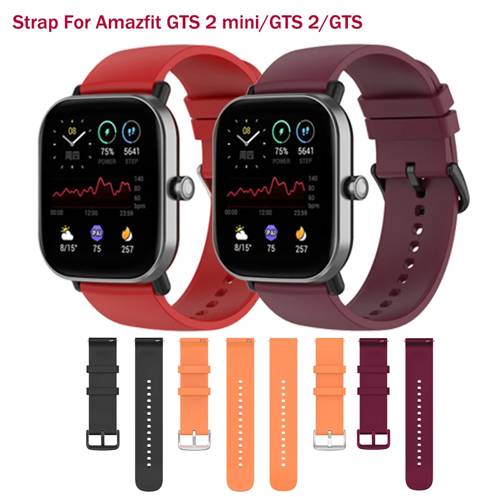 Replacement Strap For Amazfit GTS 2 Mini Strap Silicone Strap For Amazfit GTS 3 Strap For GTS GTS 2 Strap Bracelet Watchband