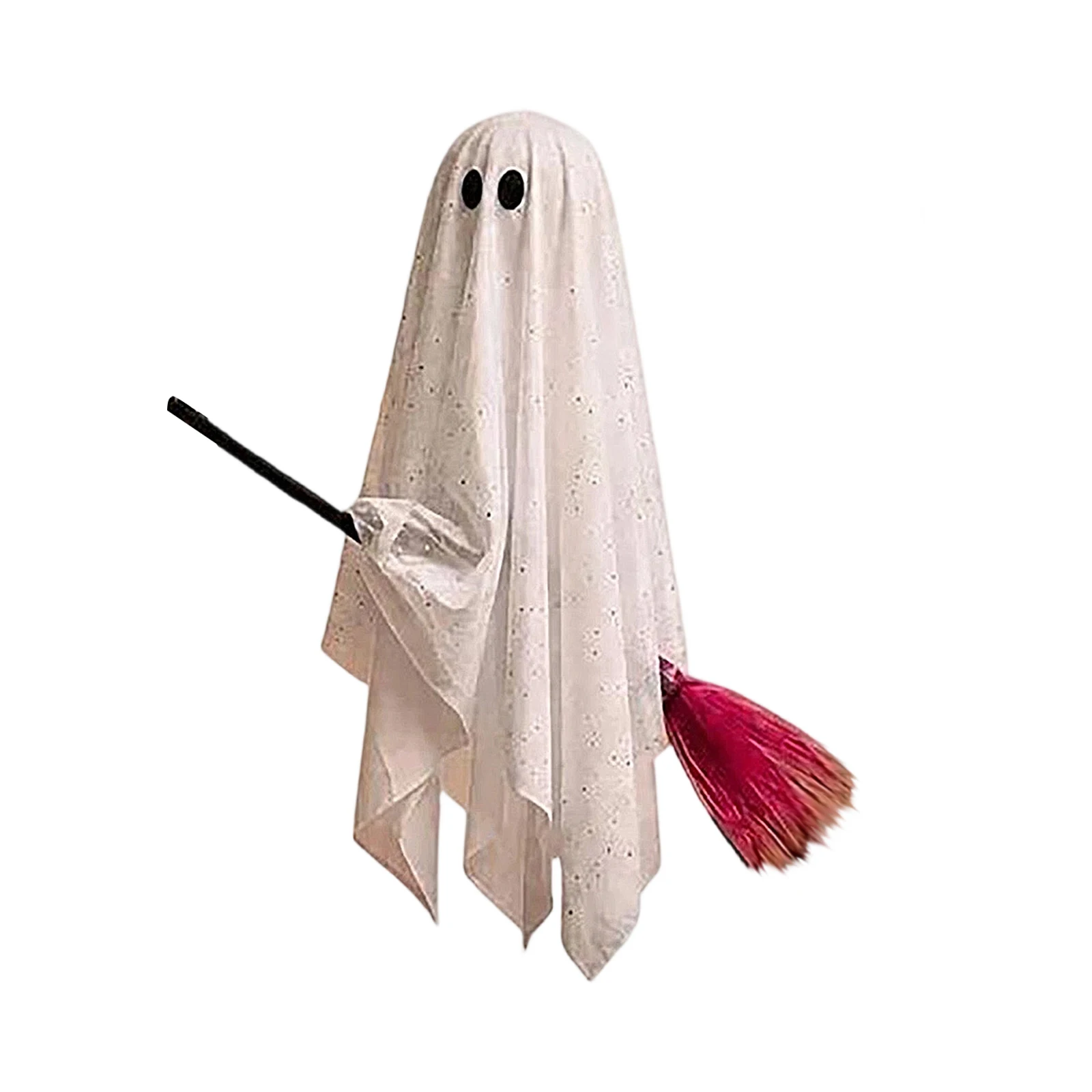Flying Broomstick Ghost Halloween Decoration for Indoor Outdoor Yard Porch Party Hanging Decor Halloween Hanging Ghost Decor
