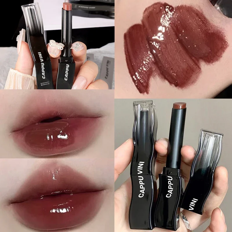 Waterproof Mirror Water Lipsticks Long Lasting Moisturizing Watery Solid Lip Gloss Non-stick Cup Lip Glaze Lips Makeup Cosmetics