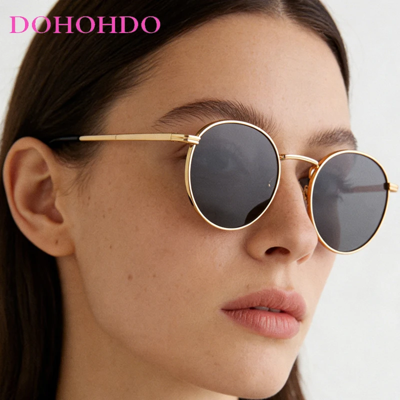 

Fashion Round Sun Glasses For Women Men Sunglasses Metal Frame Fishing Shades Women's Eyewear Hip Hop Glasses Protection UV400