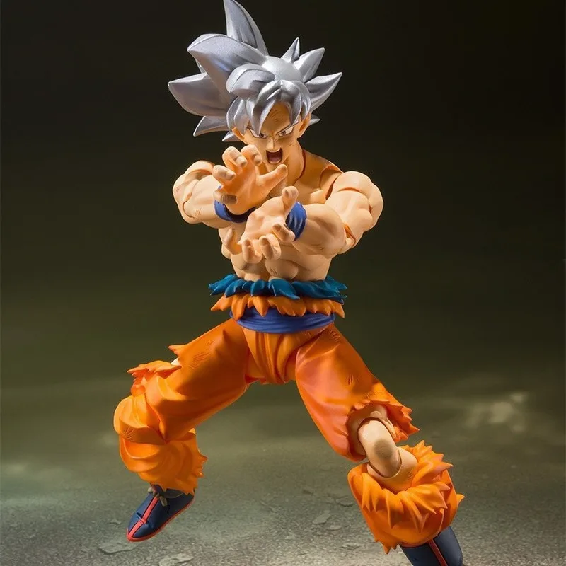 Figura de acción articulada de Goku Ultra Instinto Super Saiyan, modelo coleccionable en caja, para exhibición de anime, para coleccionistas adultos.