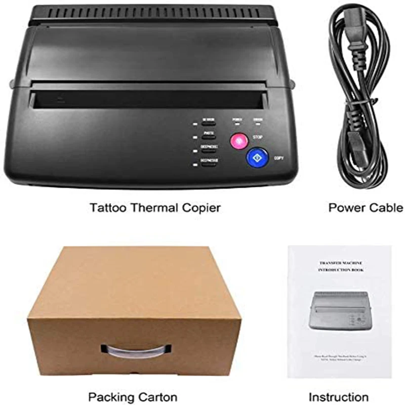 Tattoo Transfer Machine Device Copier Printer Drawing Thermal Stencil Maker Tools For Tattoo Photos Transfer Paper Copy Printing