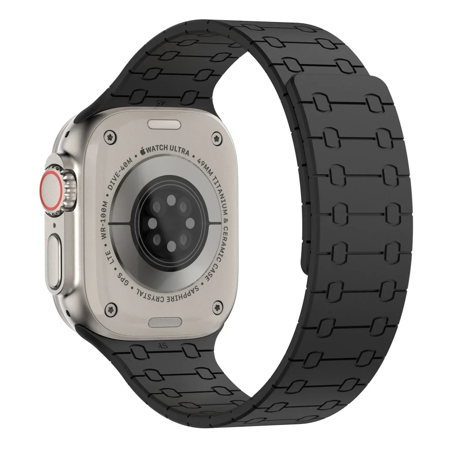 Silikonarmband für Apple Watch Ultra 4 3 2 49mm 12 11 10 46mm 42mm 9 8 7 45/41mm Magnetisches Armband iWatch 6 5 4 SE 44/40mm – Detail 20