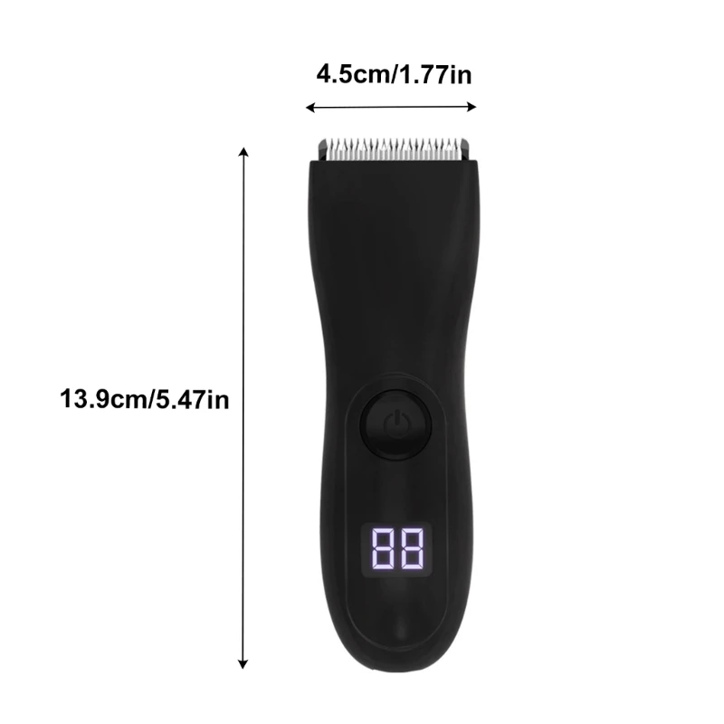 Groin Hair Trimmer Electric Manscape Trimmer for Men Waterproof Trimmer for Pubic/Body/Groin Grooming Body Groomer