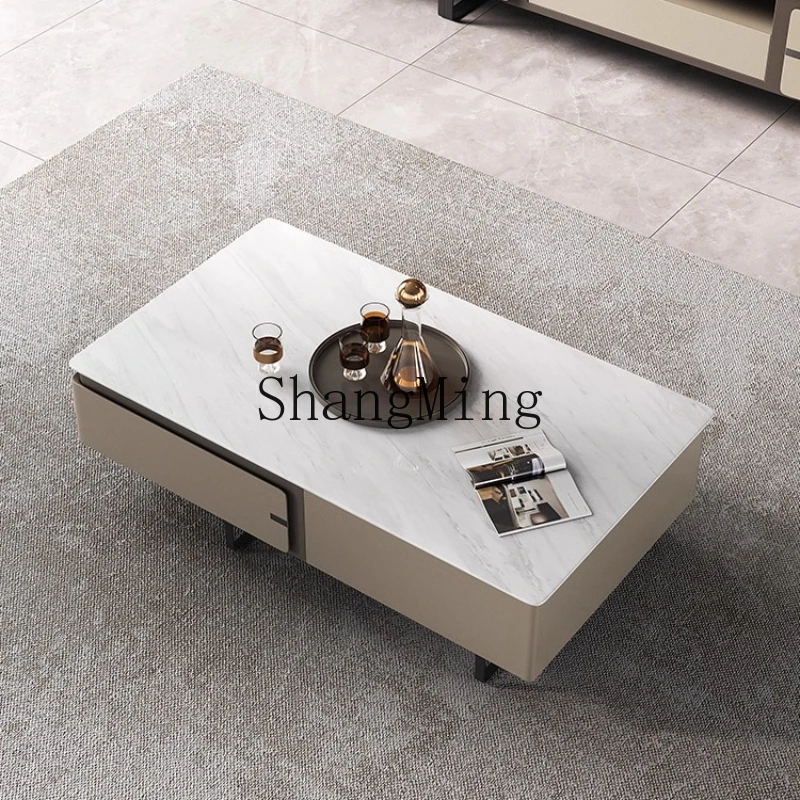 

DHY marble modern simple minimalist small apartment living room light luxury paint slate