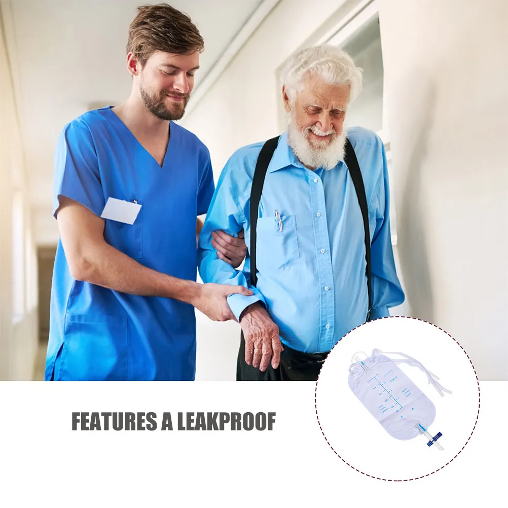 5Pcs Disposable Urine Leg Bags 500Ml for Men Portable Sanitary Urinary Clear Scale Markings Outdoor Use