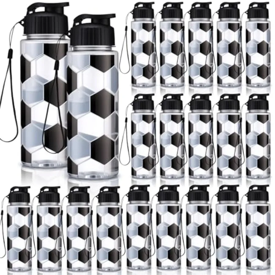 

20 Pieces Sports Water Bottle Bulk 17 oz Reusable Plastic Biking Water Bottle Tumbler Adults Reusable Large Bottles with Leak P