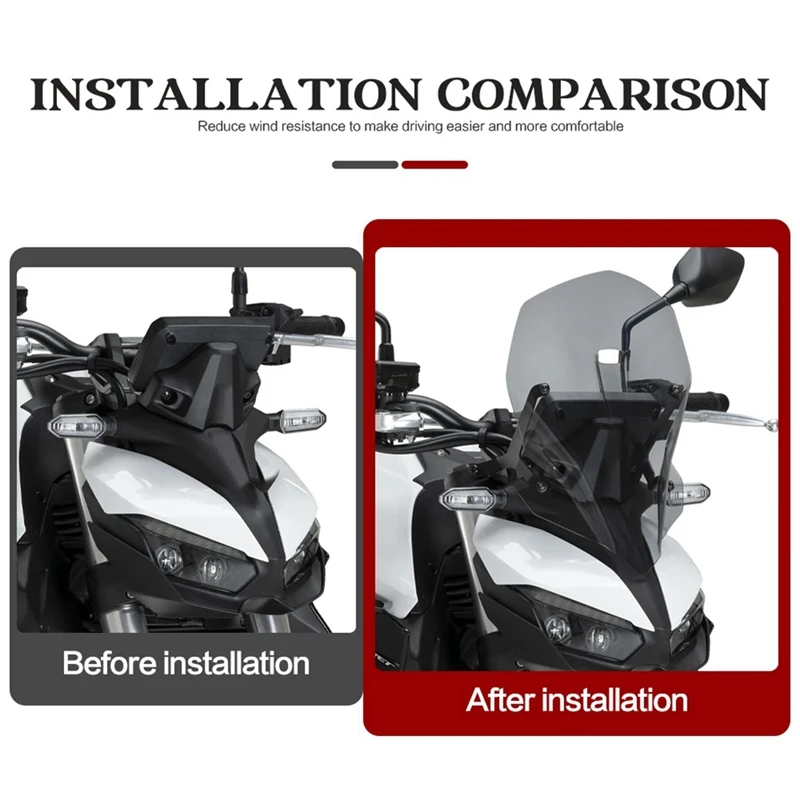 Super Sale Motorcycle Windscreen Windshield Visor Wind Air Fairing Deflector Screen for Honda CB1000 CB 1000 Hornet SP 2025 Blac