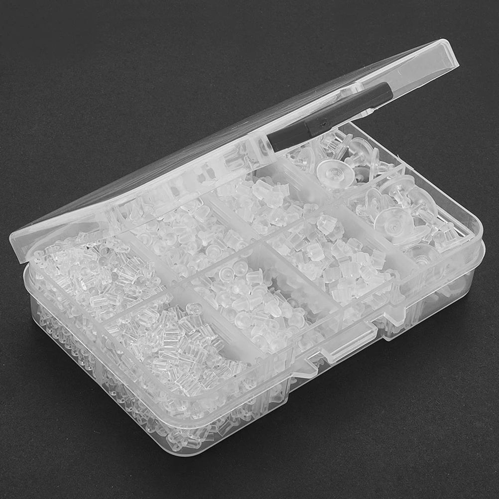 

1666 шт. пластиковые заглушки для сережек, прозрачные стойки для сережек «сделай сам» для изготовления ювелирных изделий, принадлежности для рукоделия, шпильки, защитные серьги