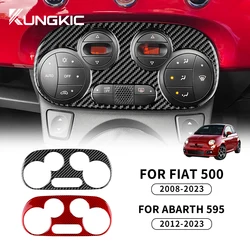 Real Soft Carbon Fiber Sticker For Fiat 500 Abarth 595 2012-2016 2017 2018 2019 2020 2021 2022 2024 Abarth 695 2017-2024 AC Trim