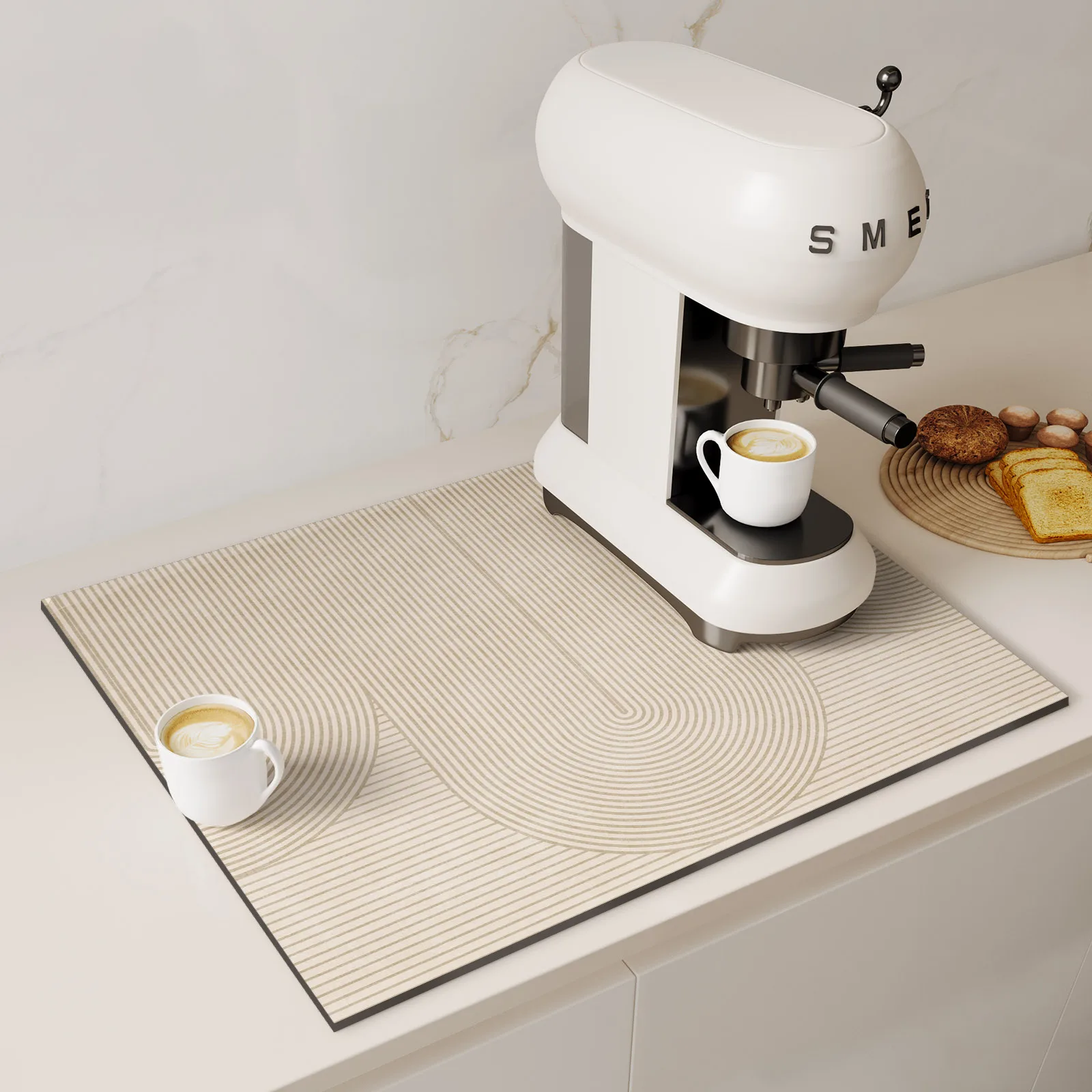 Coffee Machine Mat Kitchen Dish Drying Mats Table Placemat Non-slip Draining Pad Quick Dry Tableware Dinnerware Washable