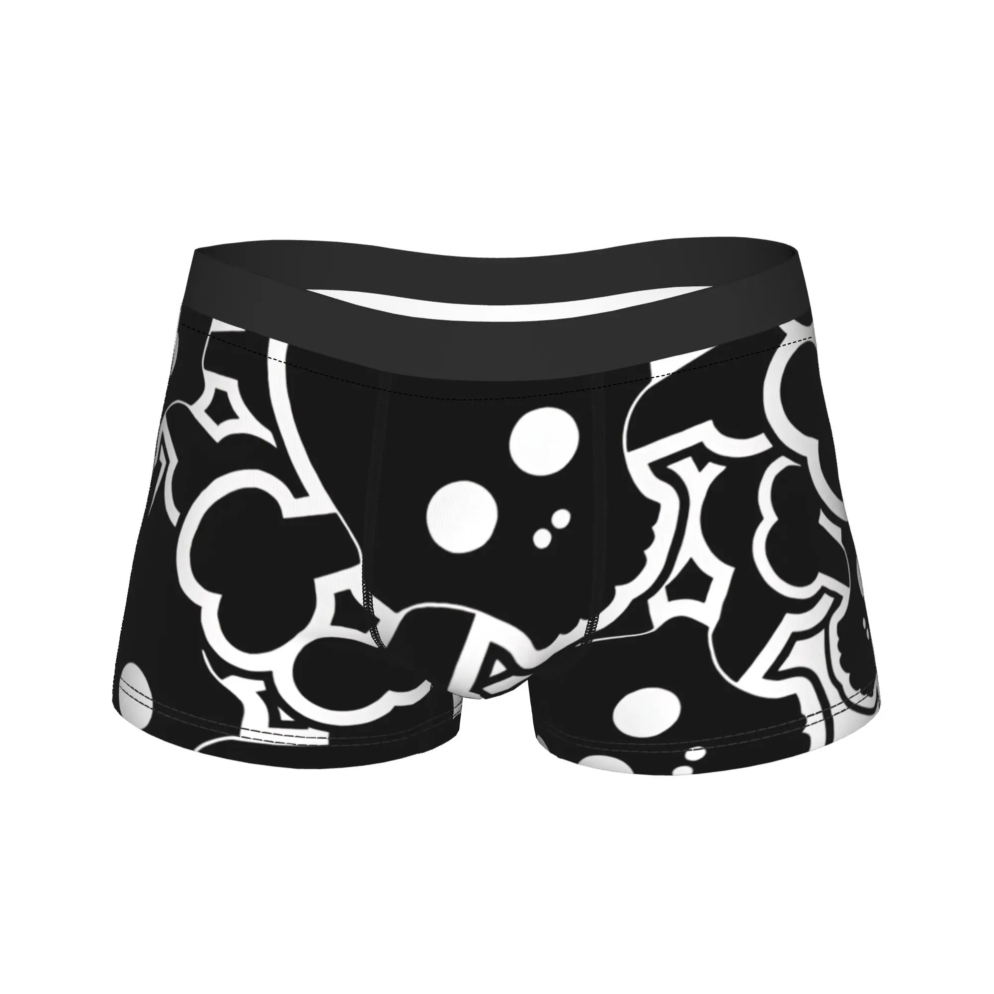 Graffiti Skull And Crossbone Seamless Pattern Underwear  Breathable Panties Pattern Shorts Briefs  Pouch Plus Size Boxershorts