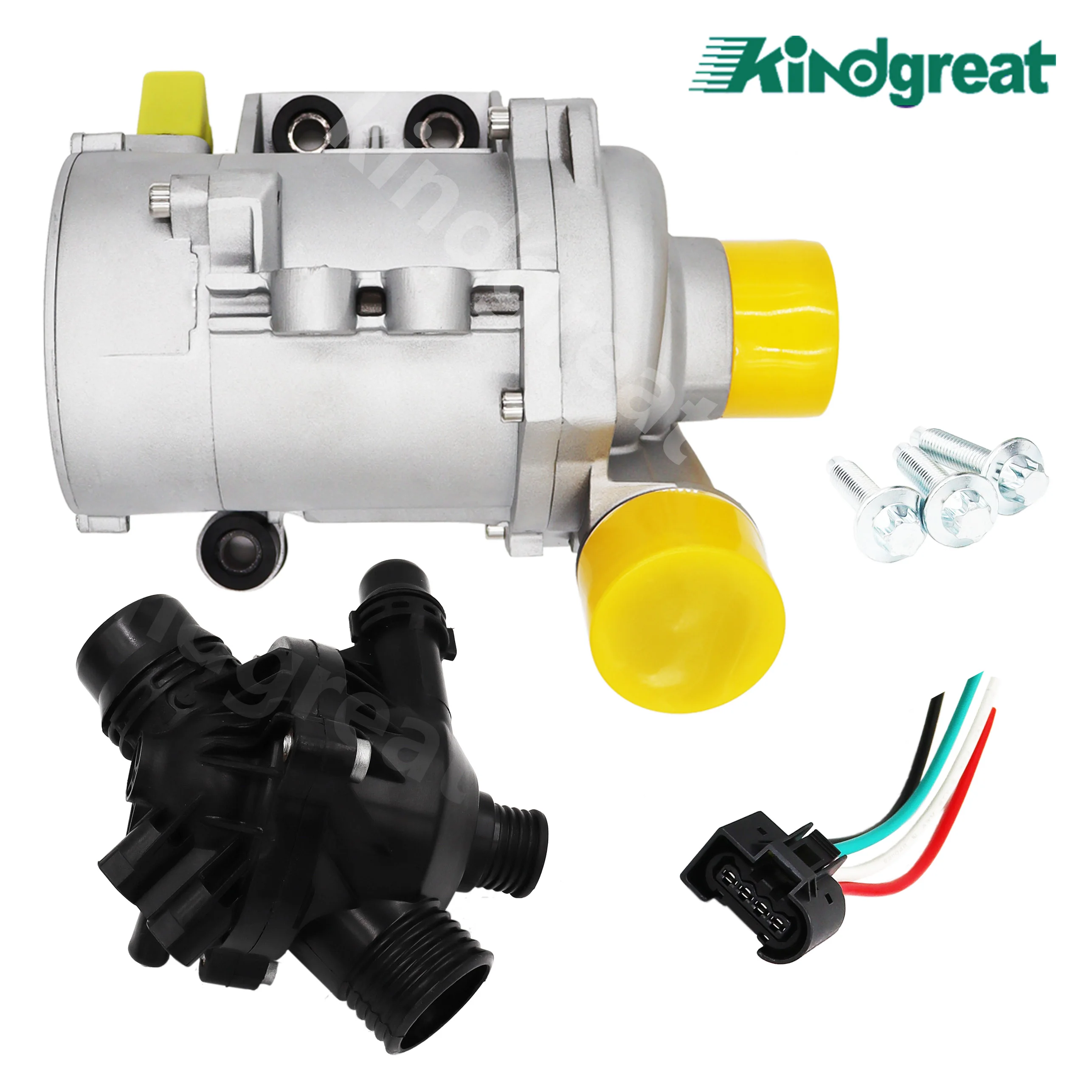 Thermostat Kit 11537536655 + Auxiliary Water Pump 11517586925   For BMW E60 E61 E81 E87 E90 E91 X1 X3 X5 325i 330i 525i 530i 630