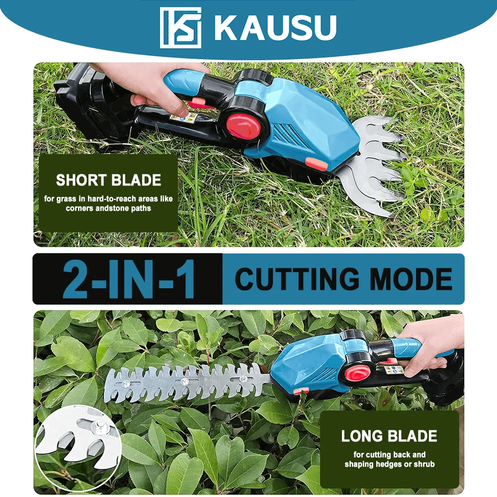 

2 в 1 электрический триммер для живой изгороди, беспроводная газонокосилка, бытовой перезаряжаемый секатор, садовый инструмент для прополки, батарея Makita 18 В