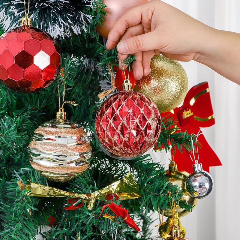 

Christmas Ball Ornament 24pcs/box Decorations Hanging Ornaments Set for Christmas Holiday Festival Home