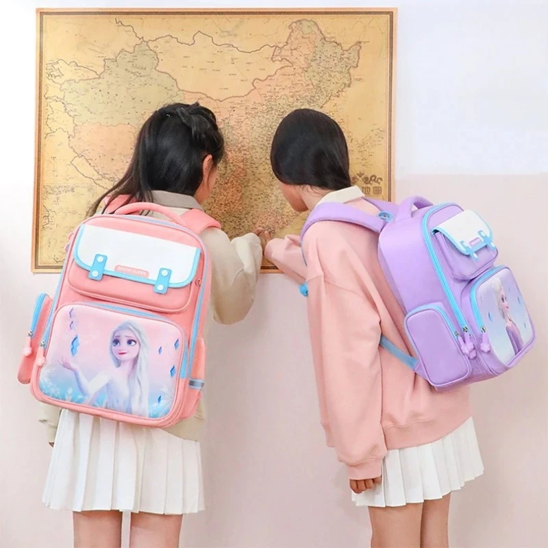

Frozen Princess Lightweight Backpack, Spine Support School Bag for Girls Grades 1-3