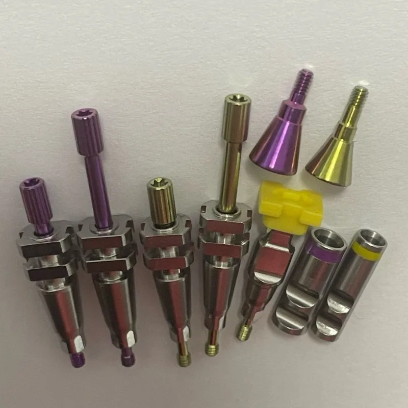1Pcs Dental Accessories Open Closed Transfer Rod Tray Long Short Analog RC NC Impression Cap Gypsum Replacement Body for ITI