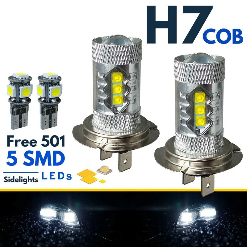 

Автомобильная лампа дневного света, лампы дневного света 80 Вт H7 80 Вт T10 5 SMD, супер яркий задний свет, лампы дневного света, белый