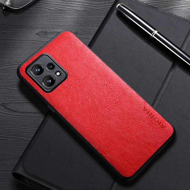 Case For Realme 9 Pro Plus V25 Q5 4G 5G Simple Design Luxury Leather Business Cover For Realme 9i 4G 5G Case