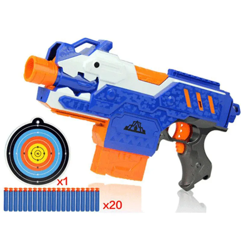 Soft Bullet Toy Guns Electric Foam Dart Blaster Fake Gun with Target For Children Boys Birthday Gifts Cosplay Outdoor Game