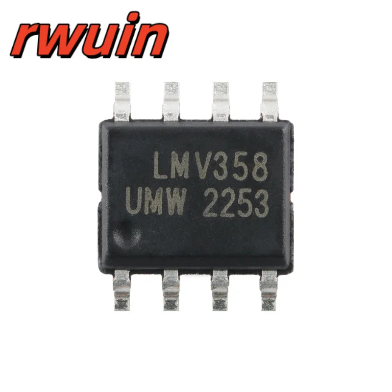 20pcs LMV358 LMV358IDR SOP-8 Two-Channel Low-Power Rail-to-Rail Operational Amplifier Chip IC Integrated Circuit