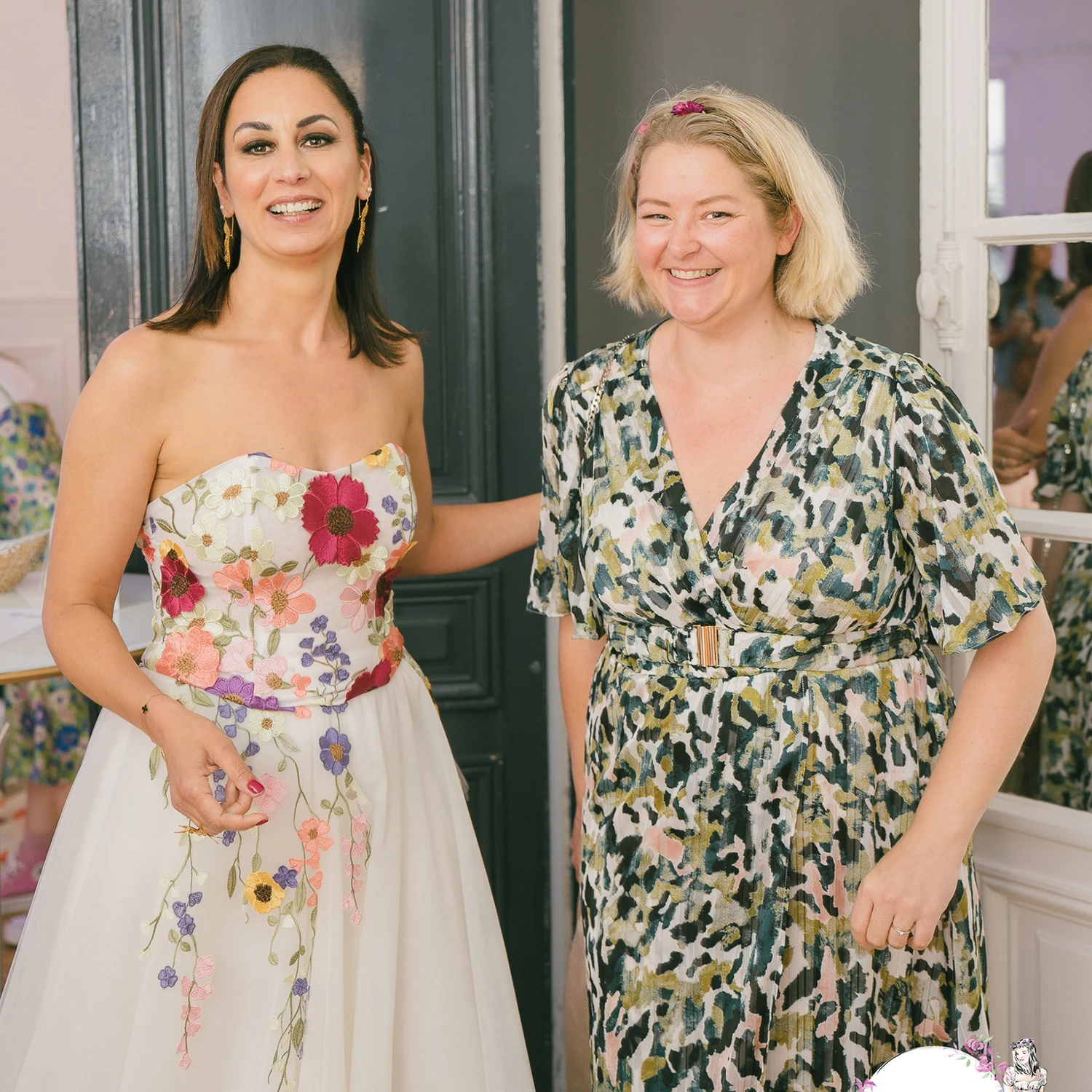 Vestido de sesión de fotos de boda personalizado con flores de colores hasta el tobillo, línea A, baile llamativo, perlas únicas, vestidos de graduación con cremallera