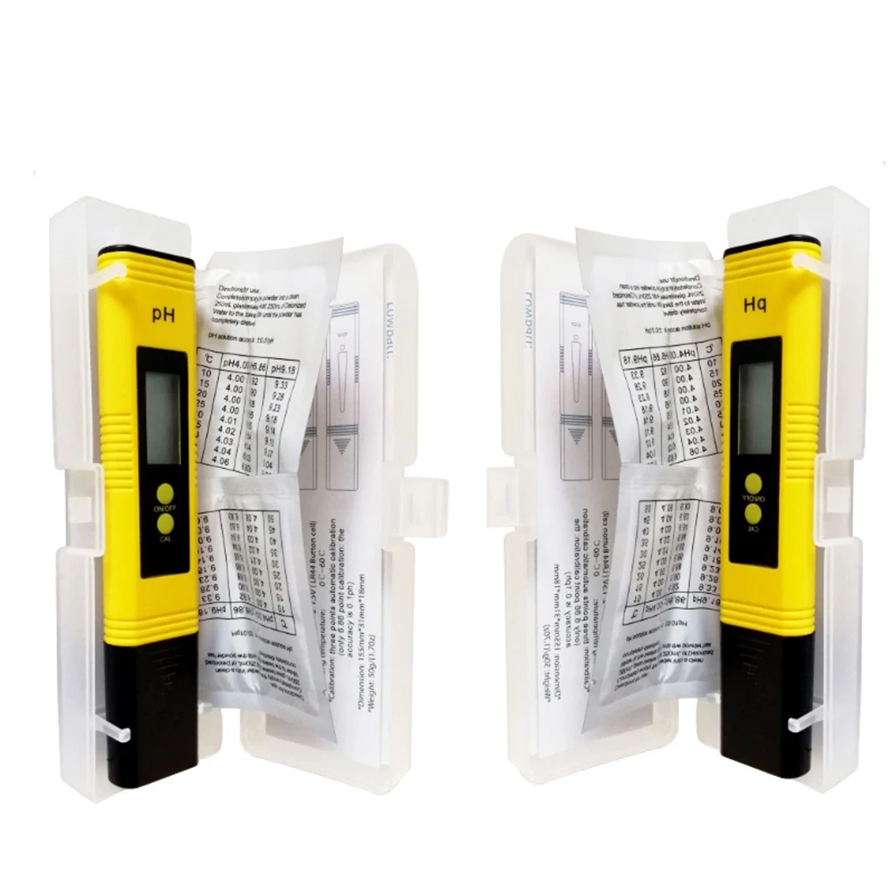 Digital LCD PH Meter ปากกาของเครื่องทดสอบความแม่นยํา 0.1 Aquarium Pool น้ําไวน์ปัสสาวะการสอบเทียบอัตโนมัติ pH ค่า 0.00-14.00
