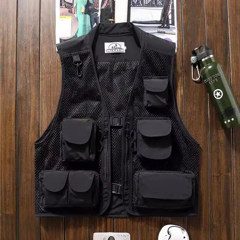 

Lightweight Vest, Outdoor Breathable Mesh Vest, Multifunction Pocket Photographer Vest, Fishing Workwear Utility Waistcoat