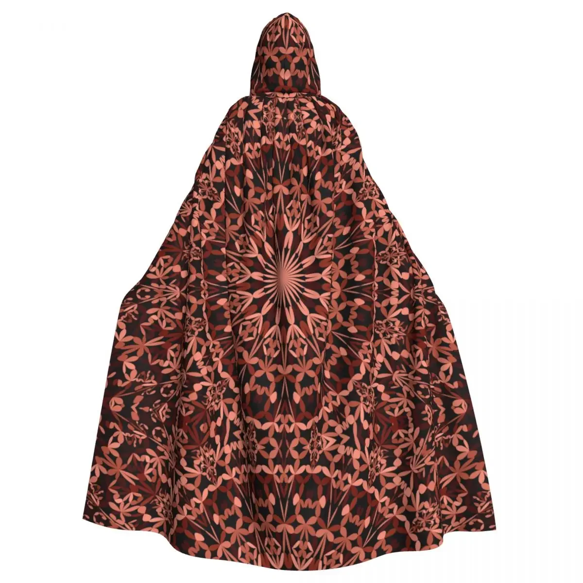 Abstract Ethnic Mandala Print Unisex Adult Cloak with Hood Long Witch Costume Cosplay