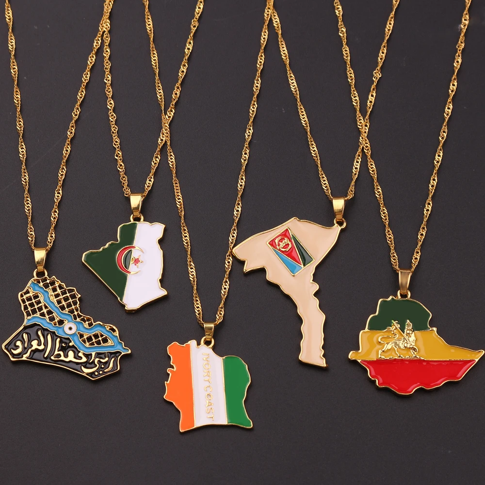 Collar con mapa del mundo a la moda, colgante creativo con personalidad, joyería para mujeres y hombres, accesorio popular
