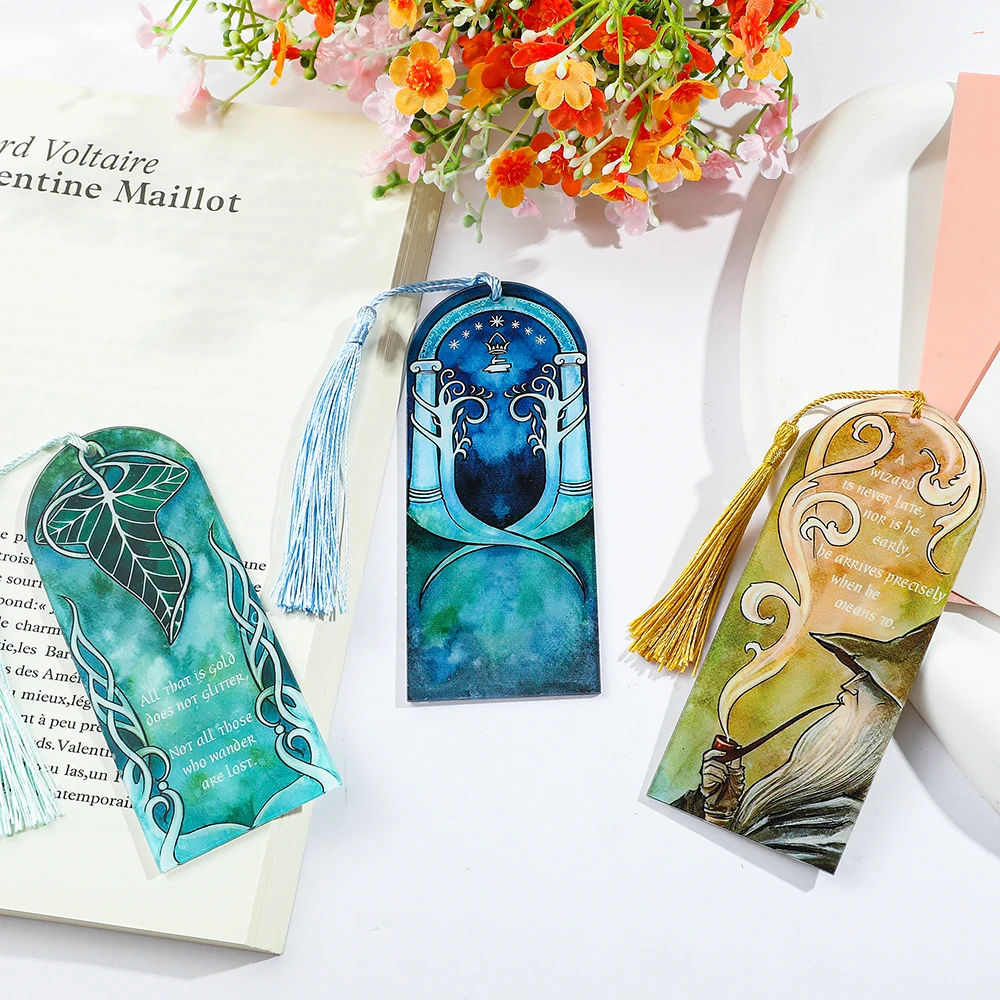 Fantasy novel The Lord of the Rings acrylic bookmark, cartoon anime fan book fan reading, learning accessories, party gifts