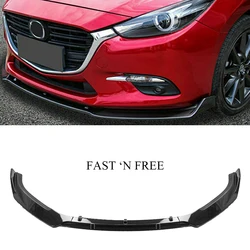 Front Bumper Spoiler Lip Lower Guard Plate Splitter Board Blade For Mazda 3 Axela Sedan 2014-2018