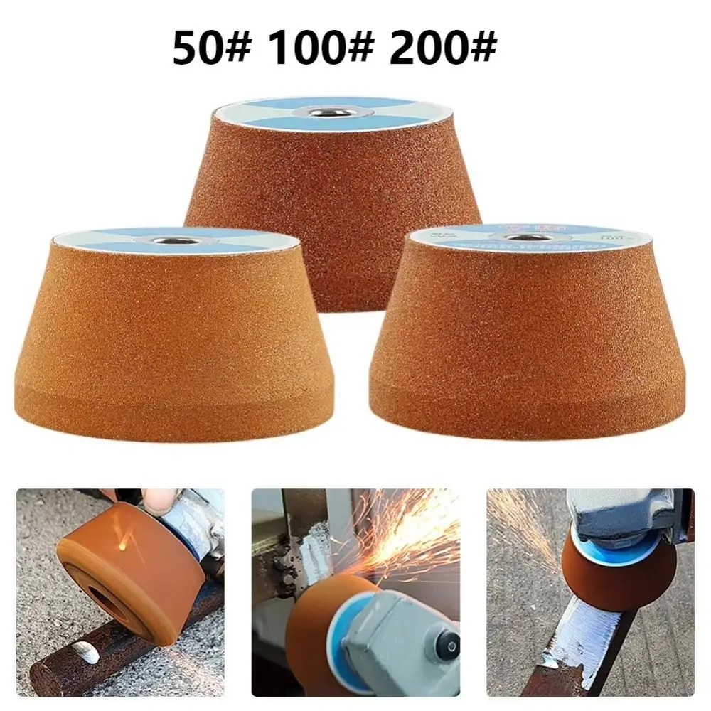 Grit 50/100/200Grit White Corundum Grinding Wheel For 100 Type Angle Grinder Cup-shaped Stone Grinding Head