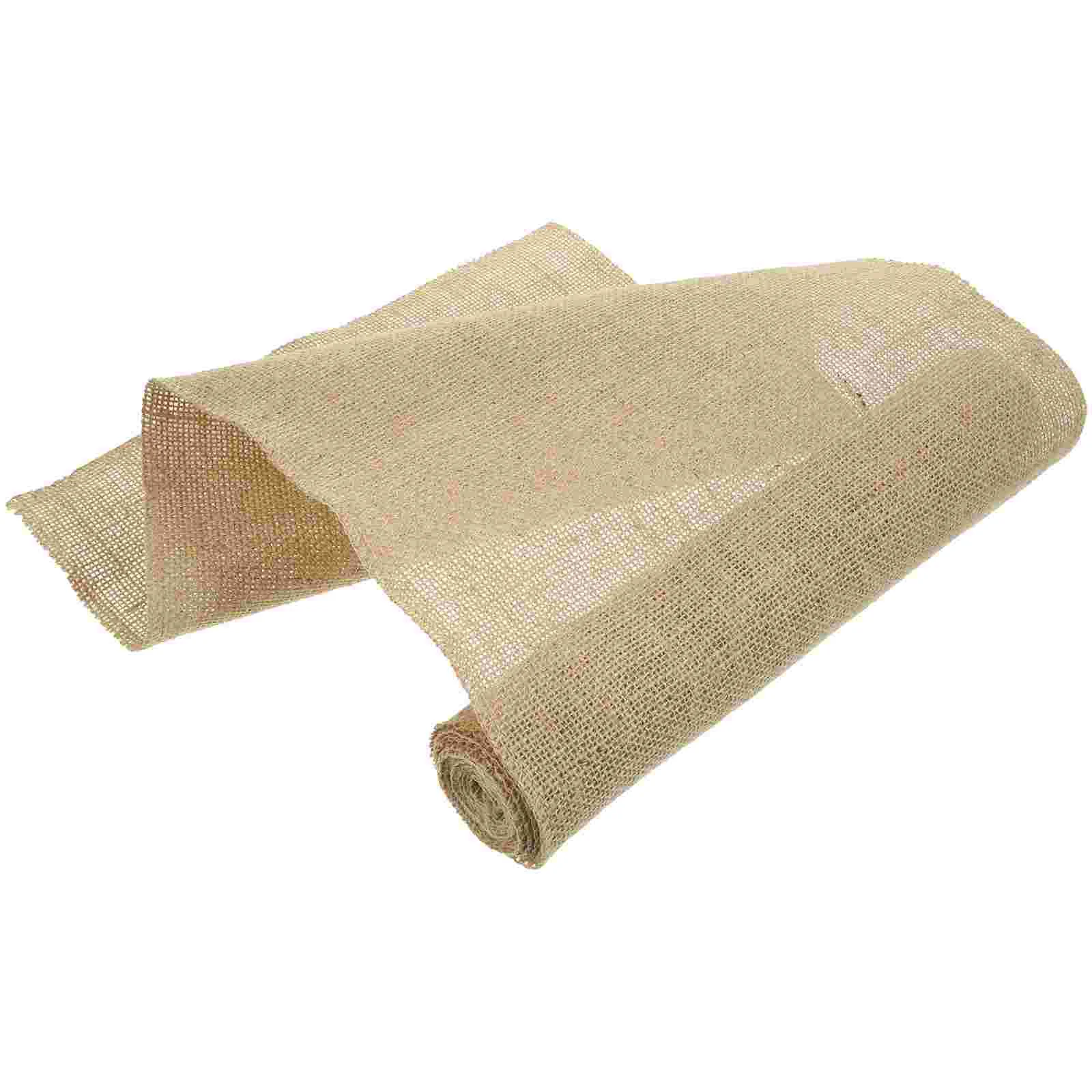 Burlap Table Runner Practical Multipurpose Flexible Rustic Hessian Cotton Linen for Party