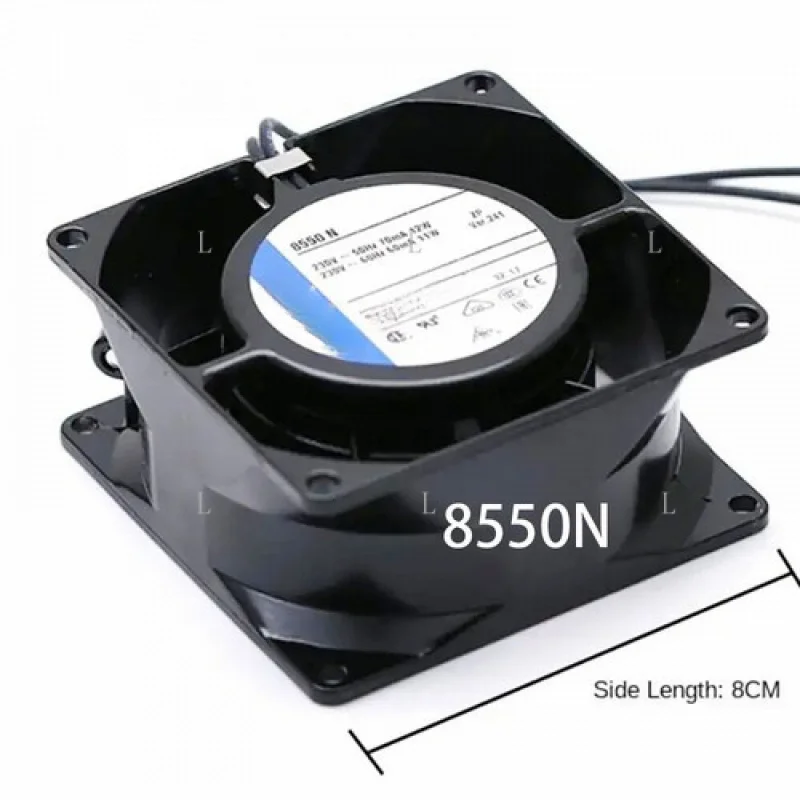 L    for Ebmpaps All-metal Cooling radiator 8550N 230VAC 11/12W 70/60mA 80*80*38mm Fan