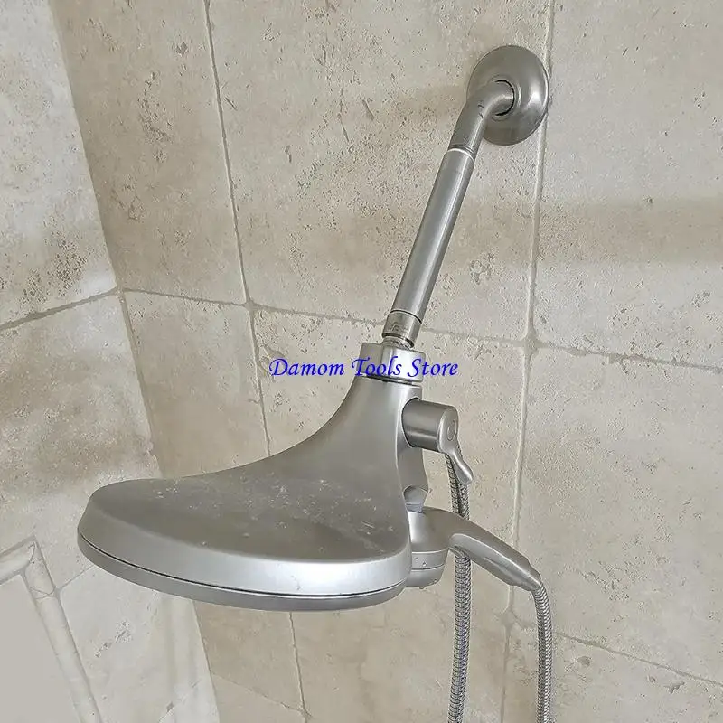 

57BE Bathroom Shower Head Extension Rod 1/2inch Thread Rustproof Stainless steels Shower Extension Arm Easy to Install