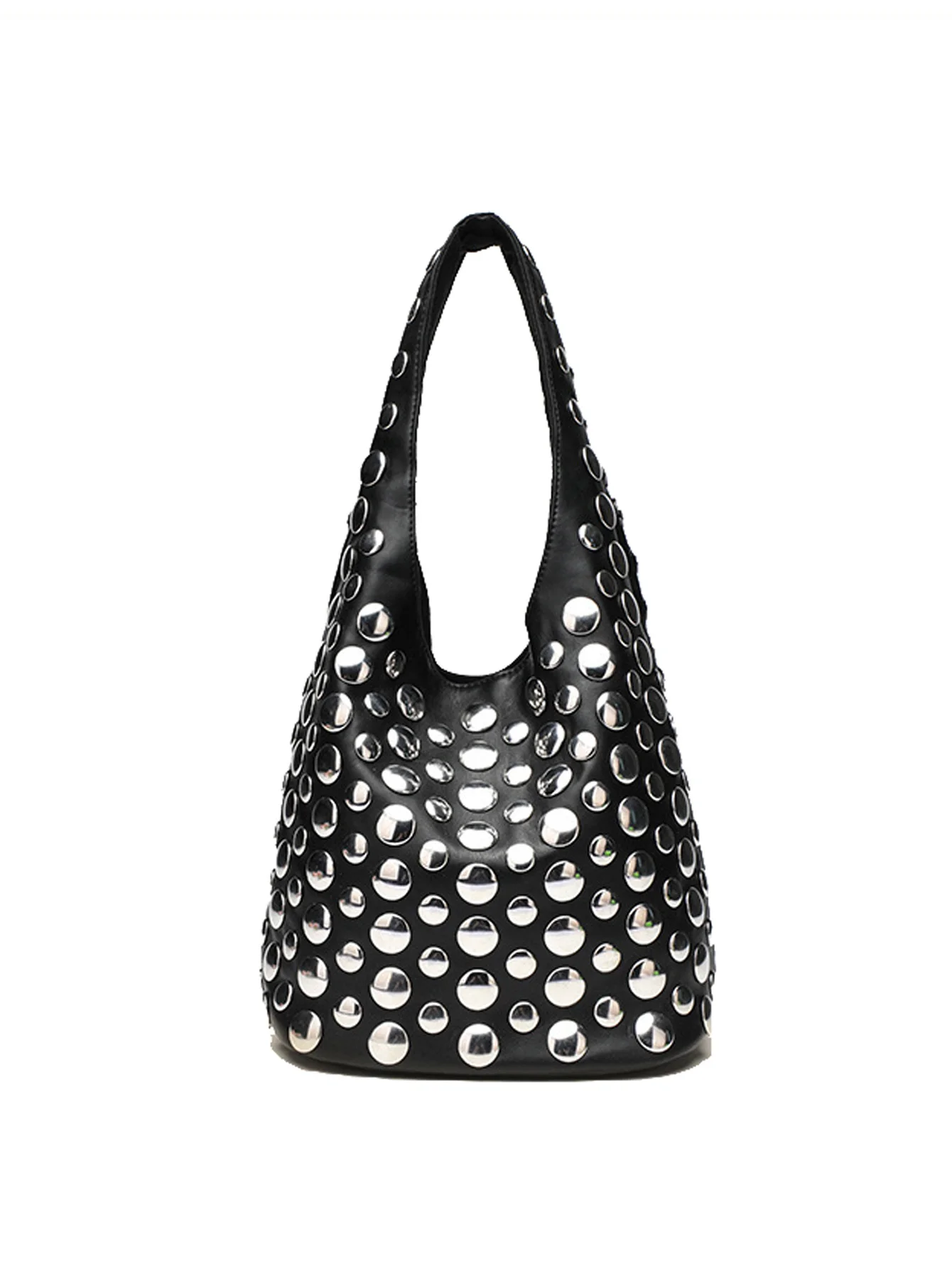 

Ladies' single room bag, handbag, rivet bag, fashion bag, commuter bag, bucket bag