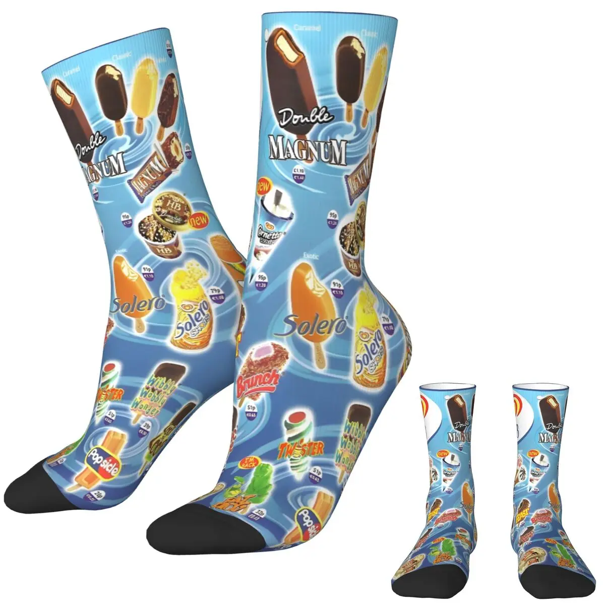 Funny Ice Cream Socks Fashion Stockings Couple Soft Breathable Climbing Socks Winter Design Non-Slip Socks