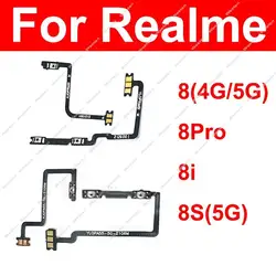 1 conjunto para realme 8 8 pro 8i 8S 4g 5g volume de energia cabo flexível interruptor lateral botão volume liga/desliga chave de alimentação peças de fita flexível