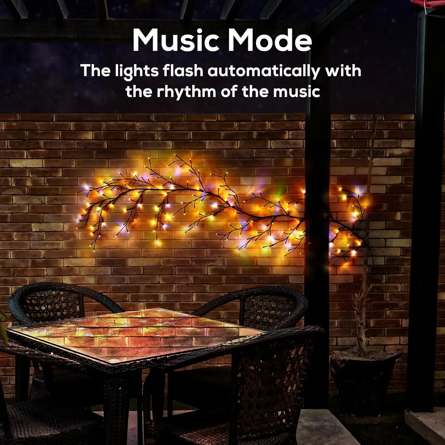 160LED Enchanted Willow Vine Lights, 8.2FT Voice-Activated with Warm/Color Modes for Home Decor